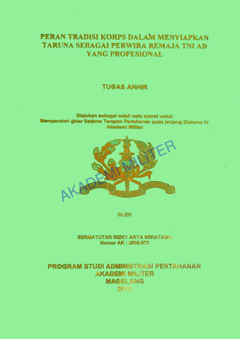 PENGARUH PENGGUNAAN INTERNET TERHADAP PENINGKATAN PRESTASI BELAJAR TARUNA TK II AKADEMI MILITER